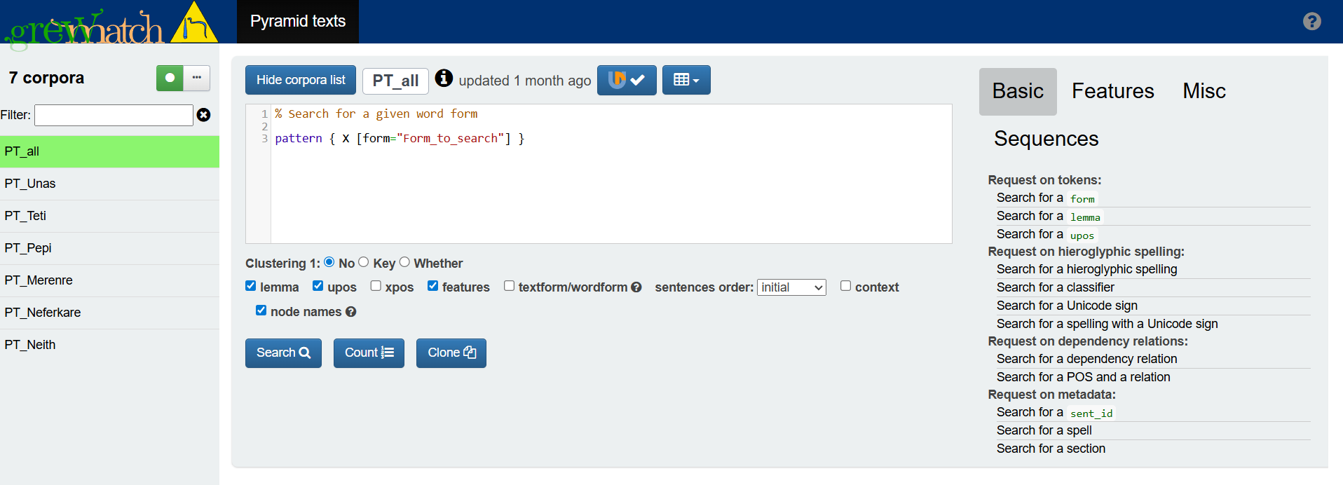 GrewPT Search for a form GrewPT Search for a form