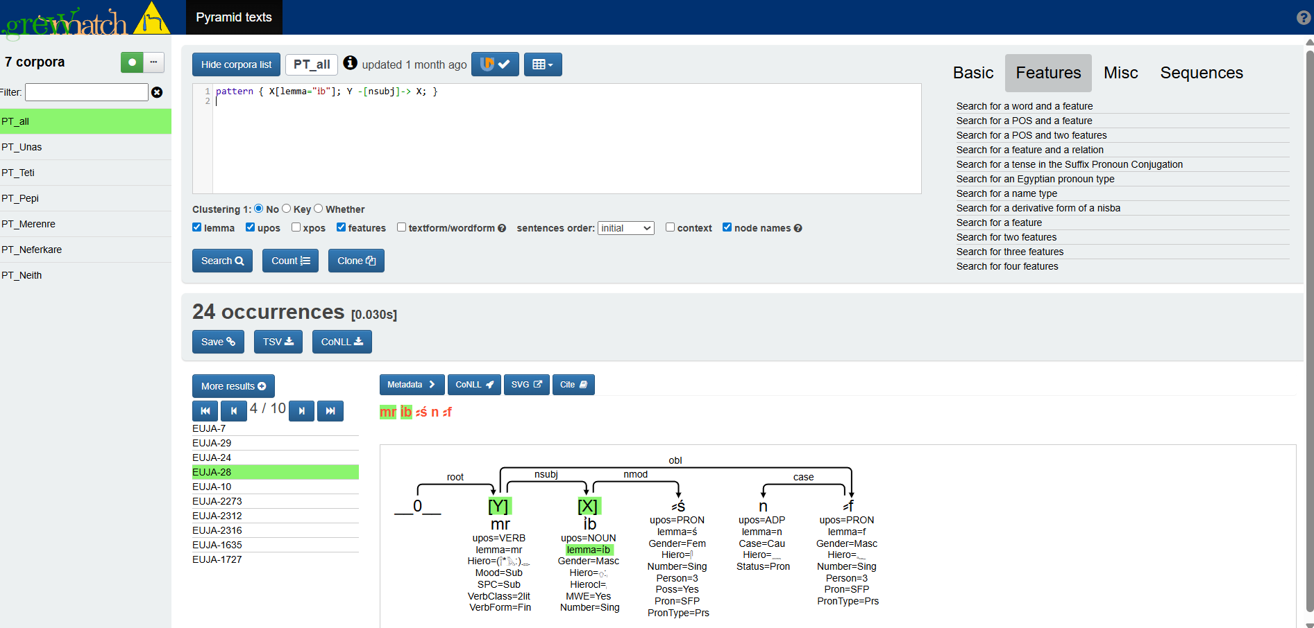 GrewPT Search for jb as subject GrewPT Search for jb as subject